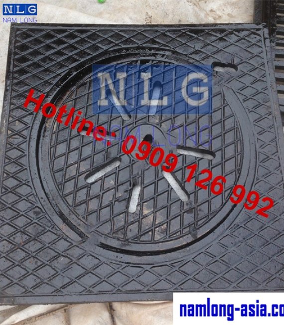Nắp hố ga 900x900 bằng gang 